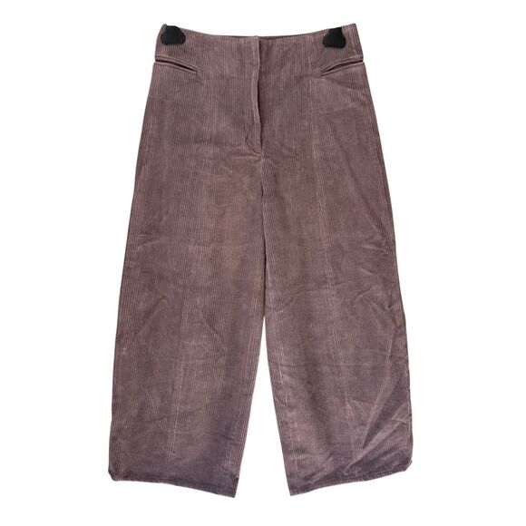 Anthropologie Where Mountains Meet Calder Pants size 2 Mauve Corduroy Cropped Wi - Picture 2 of 9